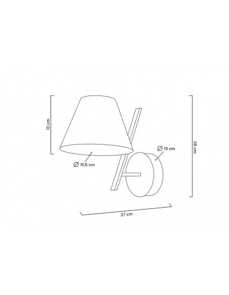 MOOSEE lampa ścienna MAGO czarna