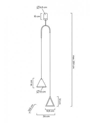 MOOSEE lampa wisząca ACUSTICA złota