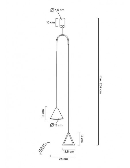 MOOSEE lampa wisząca ACUSTICA złota