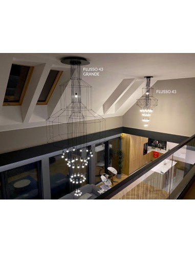 Lampa wisząca FLUSSO 43 czarna