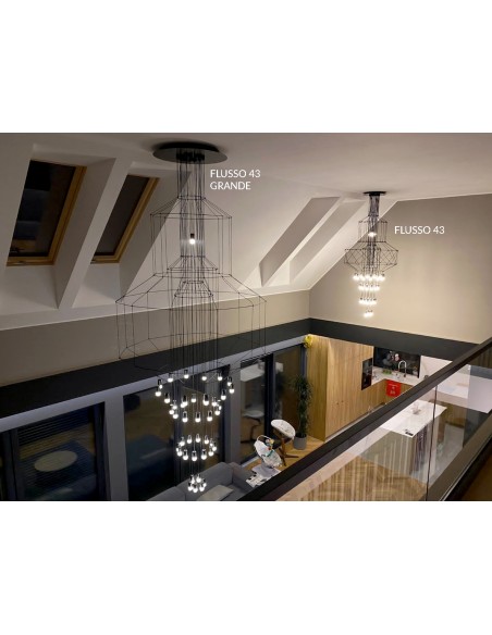 Lampa wisząca FLUSSO 43 czarna