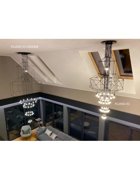 Lampa wisząca FLUSSO 43 czarna