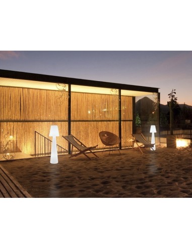 NEW GARDEN lampa podłogowa LOLA 165 BATTERY biała