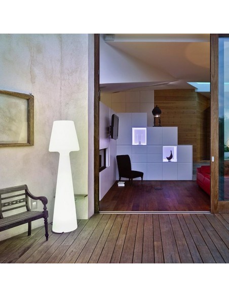 NEW GARDEN lampa podłogowa LOLA 165 BATTERY biała