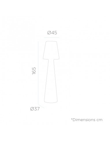 NEW GARDEN lampa podłogowa LOLA 165 BATTERY biała