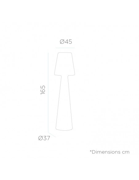 NEW GARDEN lampa podłogowa LOLA 165 BATTERY biała