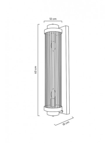 MOOSEE lampa ścienna COLUMN 60 czarna