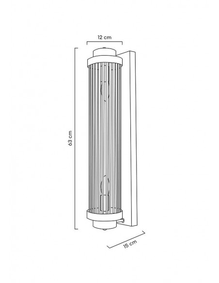MOOSEE lampa ścienna COLUMN 60 czarna