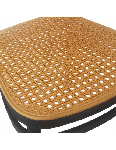 Zestaw stół BISTRO czarny i 4 krzesła WIKO czarne