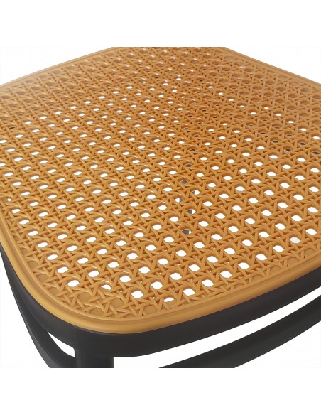 Zestaw stół BISTRO czarny i 4 krzesła WIKO czarne