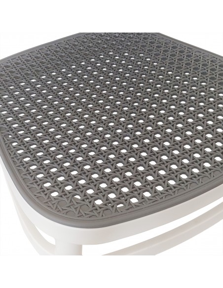 Zestaw stół BISTRO czarny i 4 krzesła WIKO białe