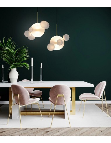 Lampa wisząca CAPRI 4 biała / złota
