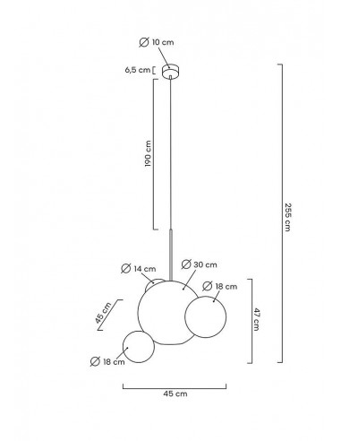Lampa wisząca CAPRI 4 biała / złota