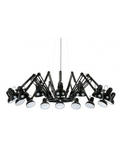 Lampa wisząca RAGNO 16 czarna - aluminium