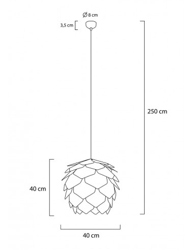 Lampa wisząca SZYSZKA CONO 43