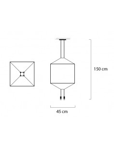 Lampa wisząca FLUSSO 4 czarna 2
