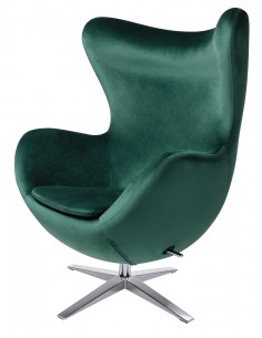 Fotel EGG SZEROKI VELVET ciemny zielony
