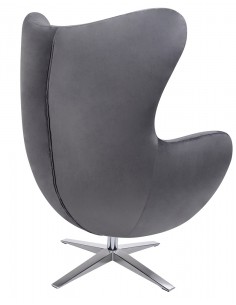 Fotel EGG SZEROKI VELVET ciemny szary 2