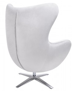 Fotel EGG SZEROKI VELVET jasny szary 2