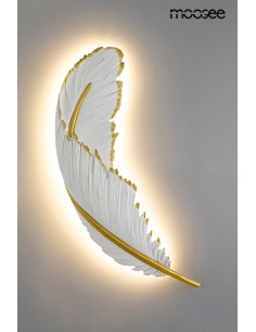 MOOSEE lampa ścienna PIÓRKO  biała / złota 2