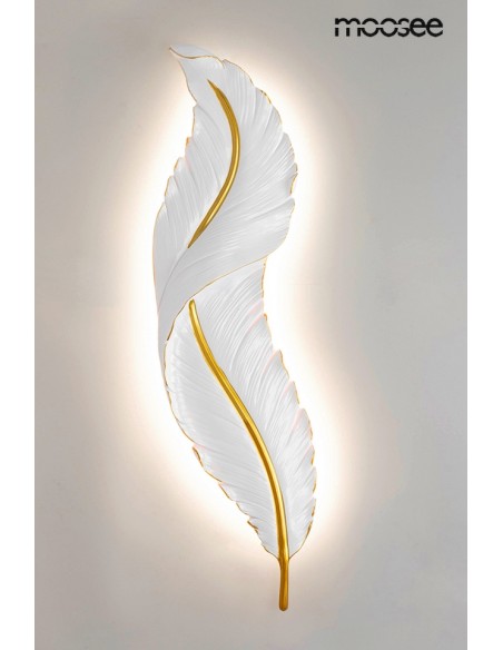 MOOSEE lampa ścienna IKAR 80  biała / złota MOOSEE lampa ścienna IKAR 80  biała / złota