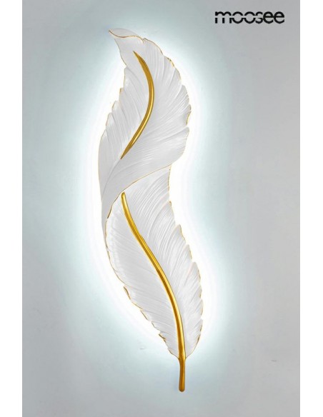 MOOSEE lampa ścienna IKAR 80  biała / złota MOOSEE lampa ścienna IKAR 80  biała / złota