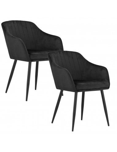 2 krzesła DAXO - czarny welur