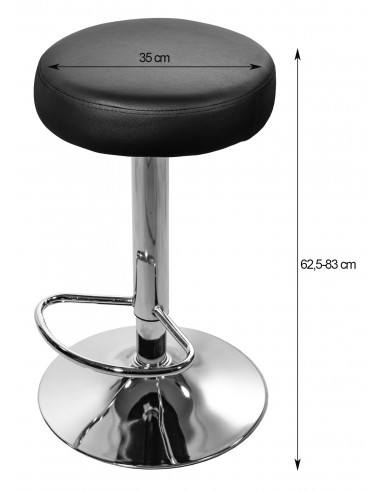 Hoker ROJST - ekoskóra czarny / baza chrom