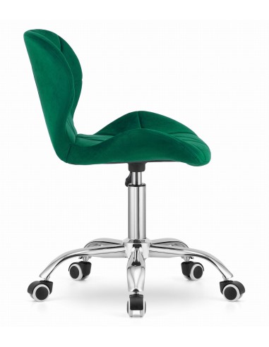 Krzesło obrotowe AVOLA aksamit - zielone