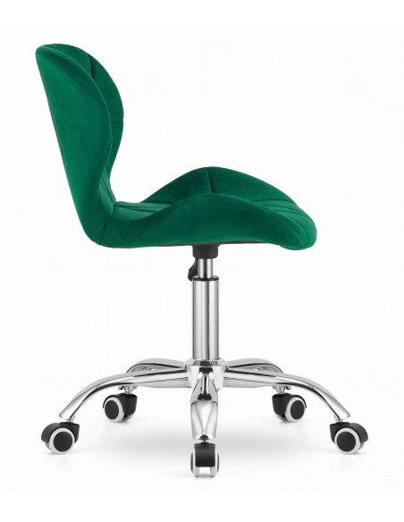 Krzesło obrotowe AVOLA aksamit - zielone