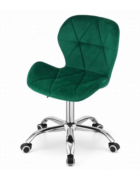 Krzesło obrotowe AVOLA aksamit - zielone