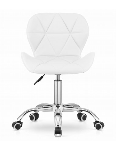 Krzesło obrotowe AVOLA ekoskóra - białe