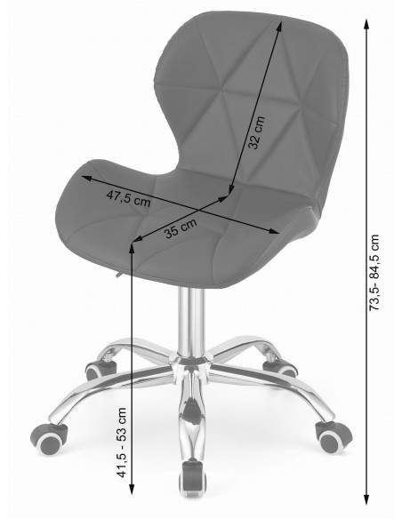 Krzesło obrotowe AVOLA ekoskóra - białe