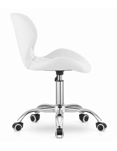 Krzesło obrotowe AVOLA ekoskóra - białe