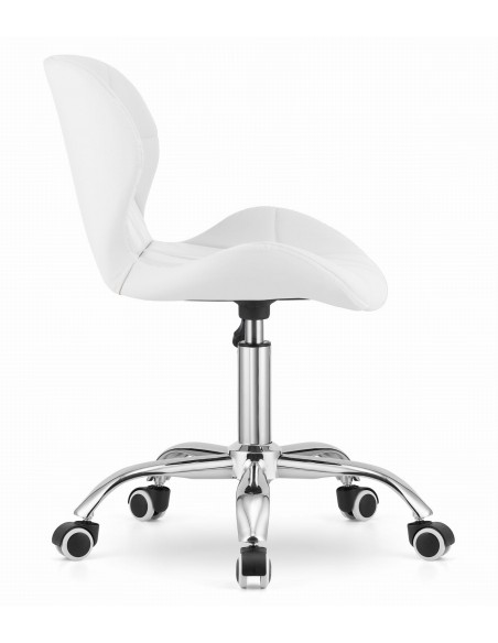 Krzesło obrotowe AVOLA ekoskóra - białe