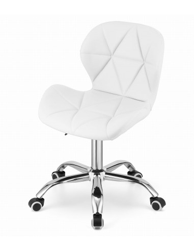 Krzesło obrotowe AVOLA ekoskóra - białe