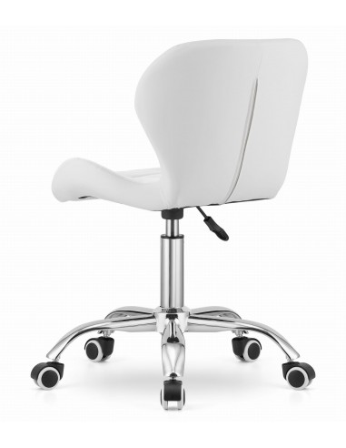 Krzesło obrotowe AVOLA ekoskóra - białe