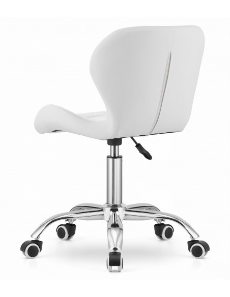 Krzesło obrotowe AVOLA ekoskóra - białe