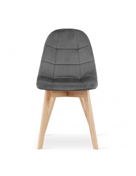 Krzesło BORA - ciemny szary welur
