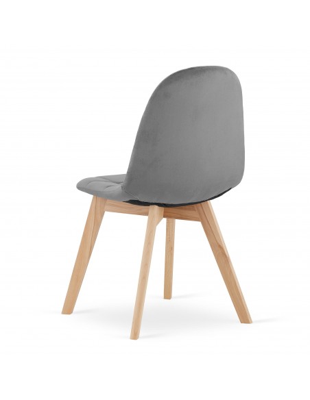 Krzesło BORA - ciemny szary welur