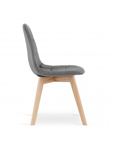 Krzesło BORA - ciemny szary welur