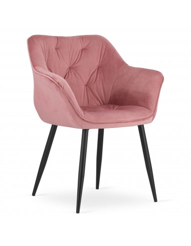 Krzesło MADERA - różowy welur