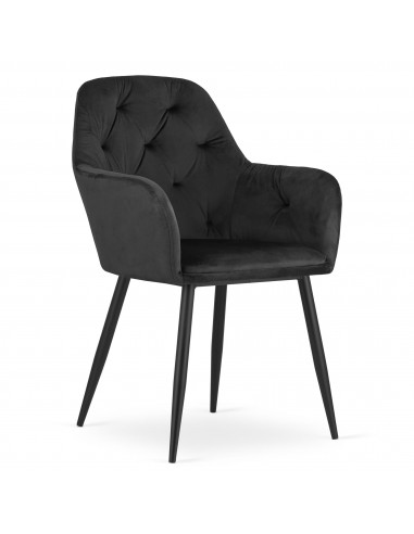 Krzesło DAKAR - czarny aksamit