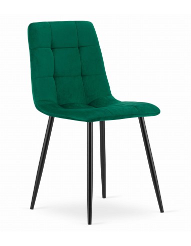 Krzesło KARA - ciemna zieleń aksamit