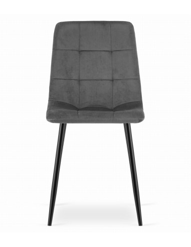 Krzesło KARA - ciemny szary welur