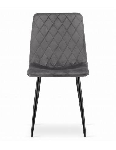 Krzesło TURIN - ciemny szary welur
