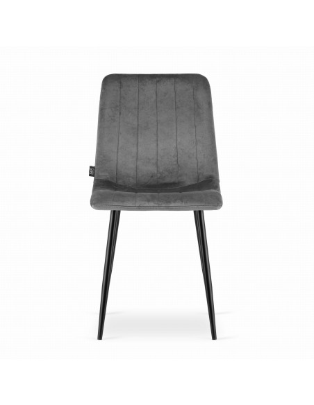 Krzesło LAVA - ciemny szary aksamit