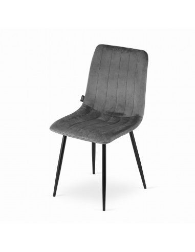 Krzesło LAVA - ciemny szary aksamit