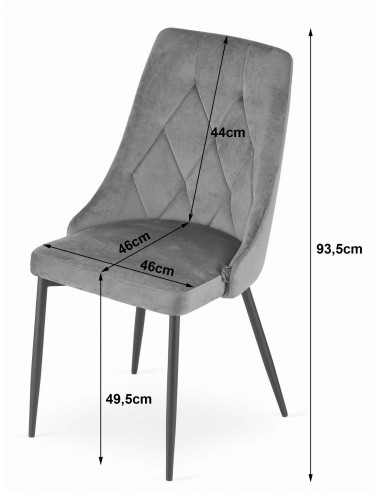 Krzesło IMOLA - ciemna zieleń aksamit