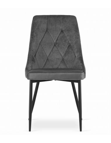 Krzesło IMOLA - ciemny szary welur